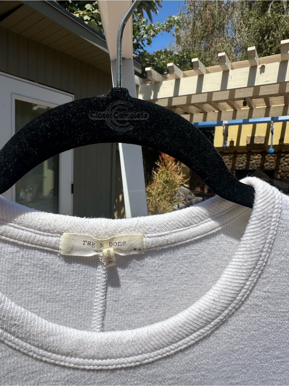 rag & bone White Short Sleeve Crew Tee - Picture 2 of 3